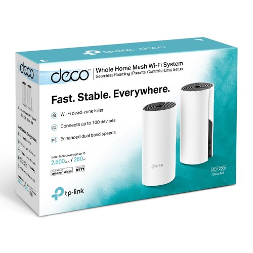 TP-Link Deco M4 (2 Pack) Dual-Band AC1200 Whole Home Mesh Wi-Fi System Router