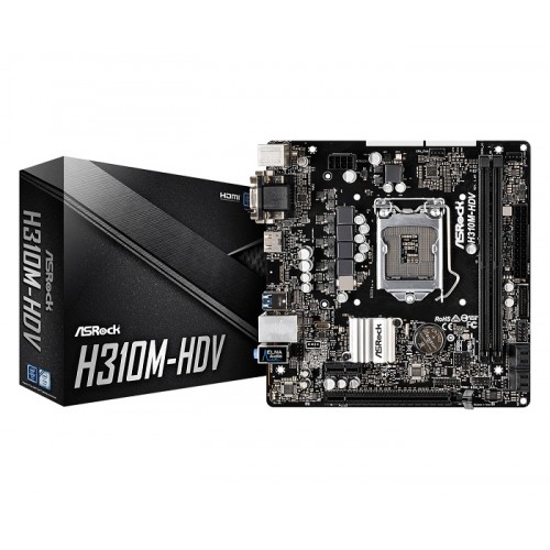 ASRock H310M-HDV 8th and 9th Gen Micro ATX Motherboard