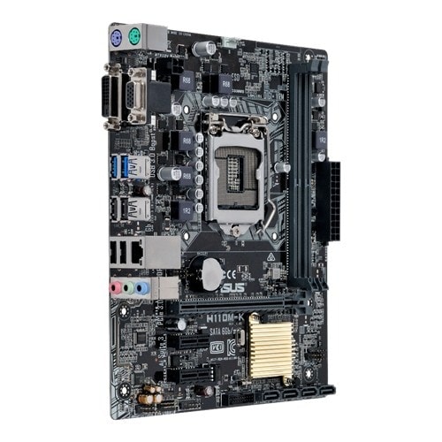 ASUS H110M-K Intel 6th and 7th Gen Micro-ATX Motherboard