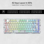 Redragon K649 ELF PRO Full Transparent RGB Wireless Mechanical Gaming Keyboard