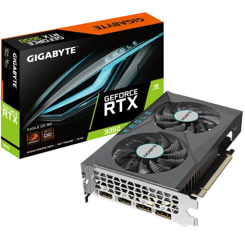 GIGABYTE GV-N3050 EAGLE OC DDR6 6 GB Graphics Card 